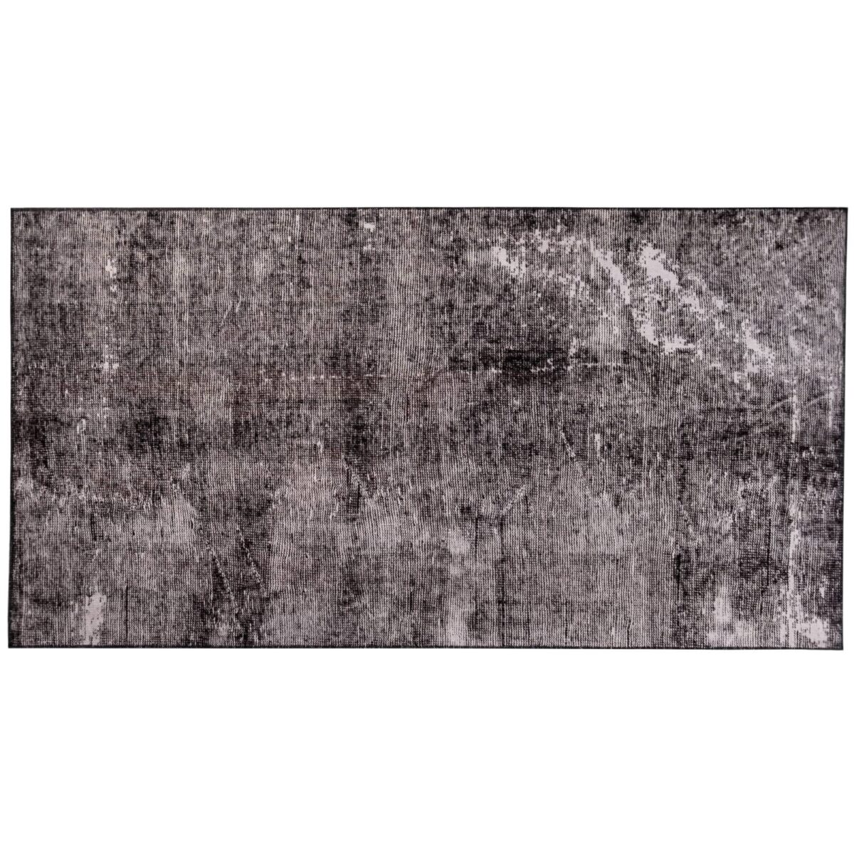 Líneas Sombrías - Alfombra de Pasillo Negra