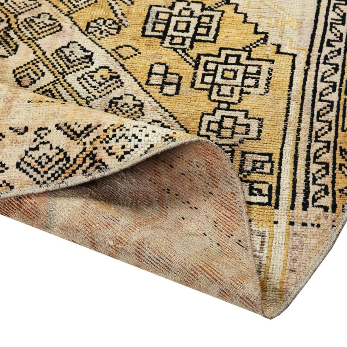 alfombra-persa-envejecida-crema-redonda-textura