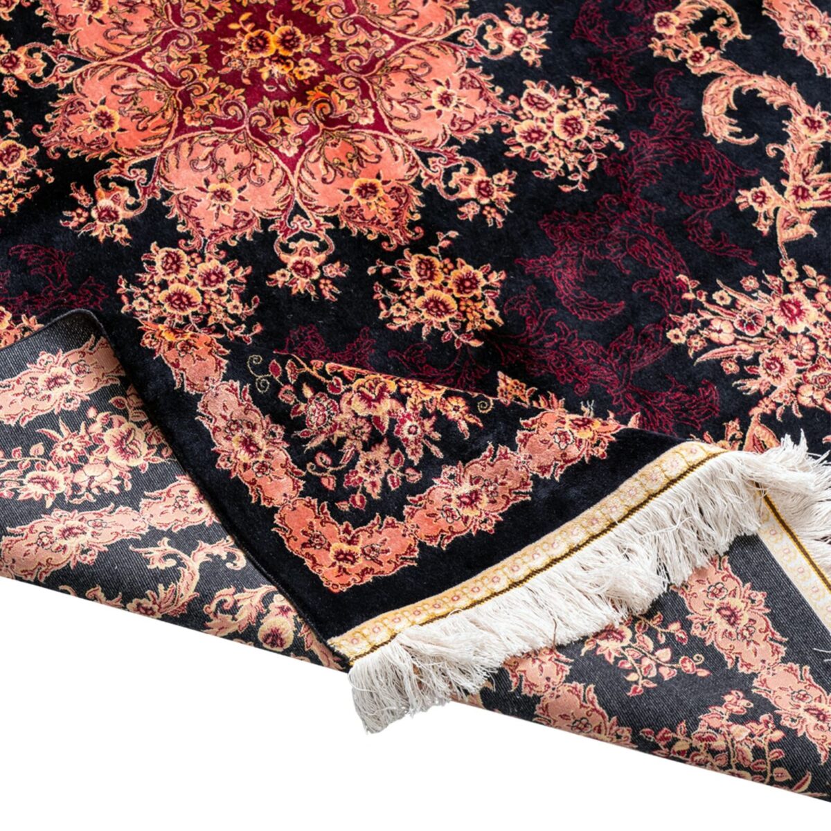 alfombra-tradicional-persa-seda-negra-textura
