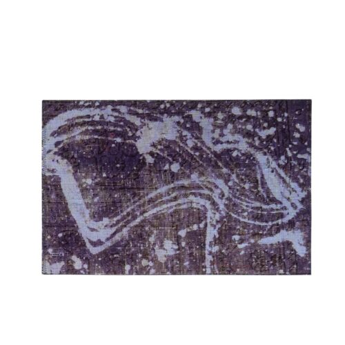 Alfombra Decorativa Moderna Púrpura Negra