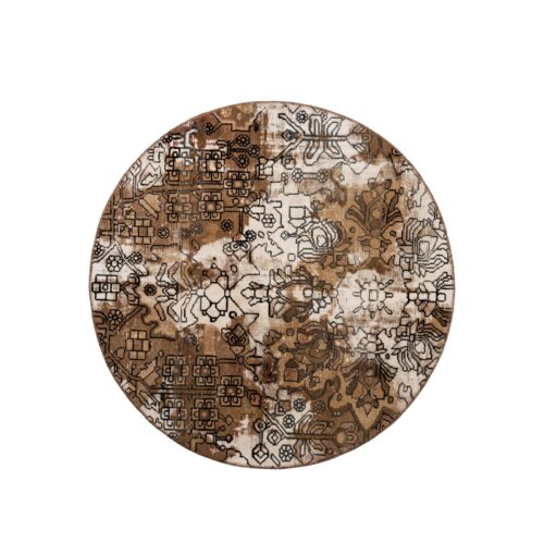 Mandala de Tierra - Alfombra Redonda Estampada