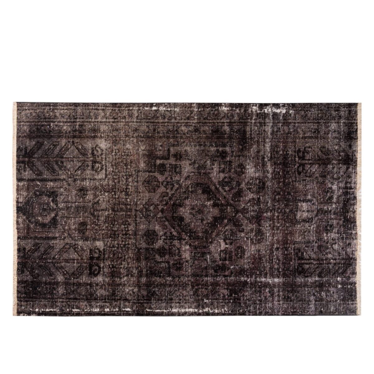 Textura Industrial - Alfombra Vintage Clásico Negra
