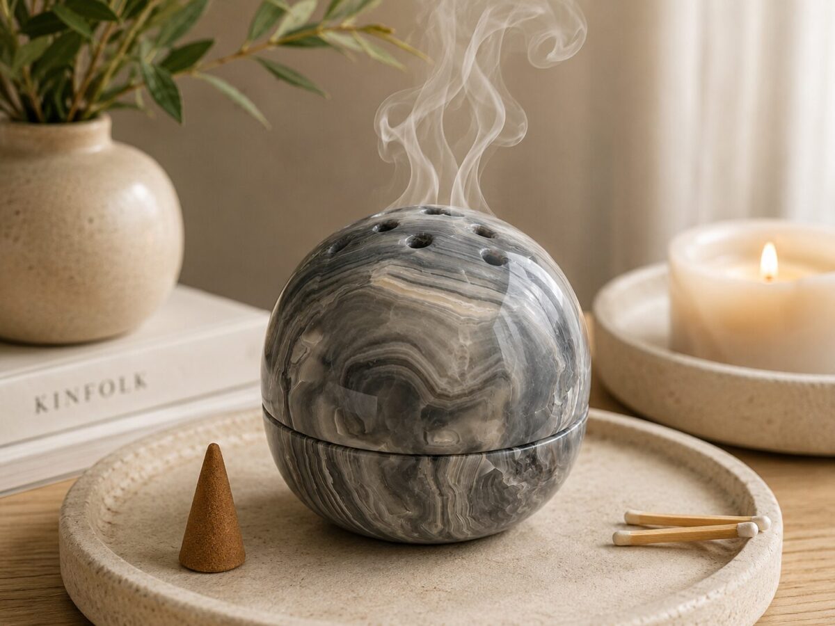 cone burner gris Esfera Zen de Ónix Gris