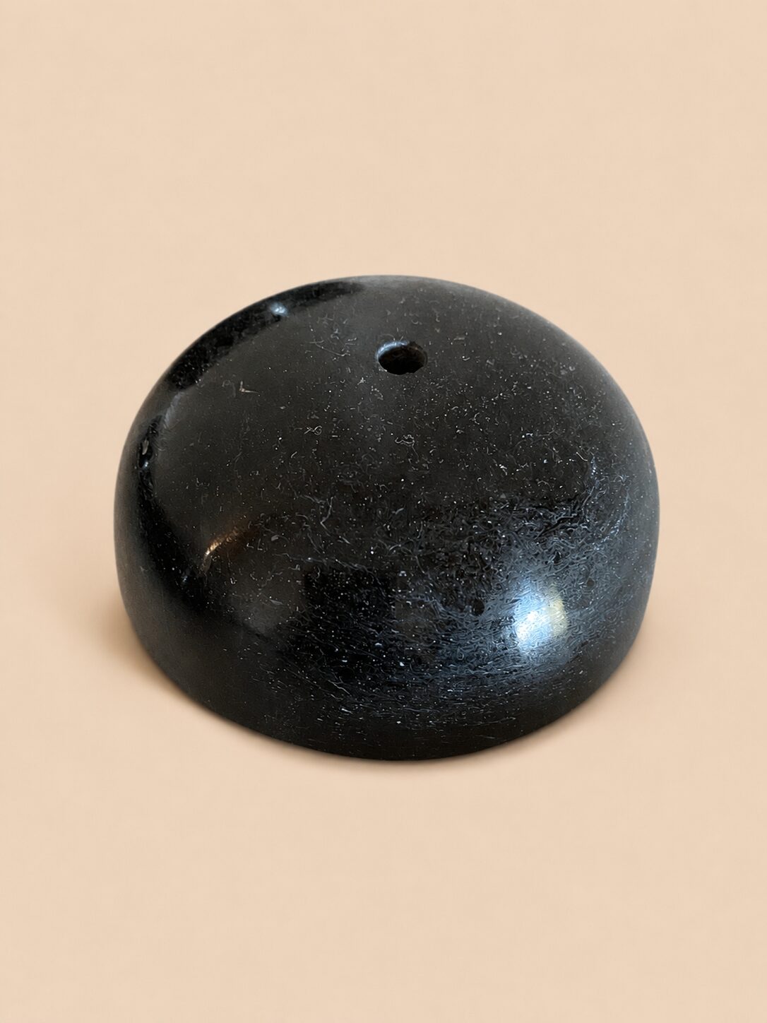 portaincienso negro simple Porta Incienso de Mármol Negro Semiesférico