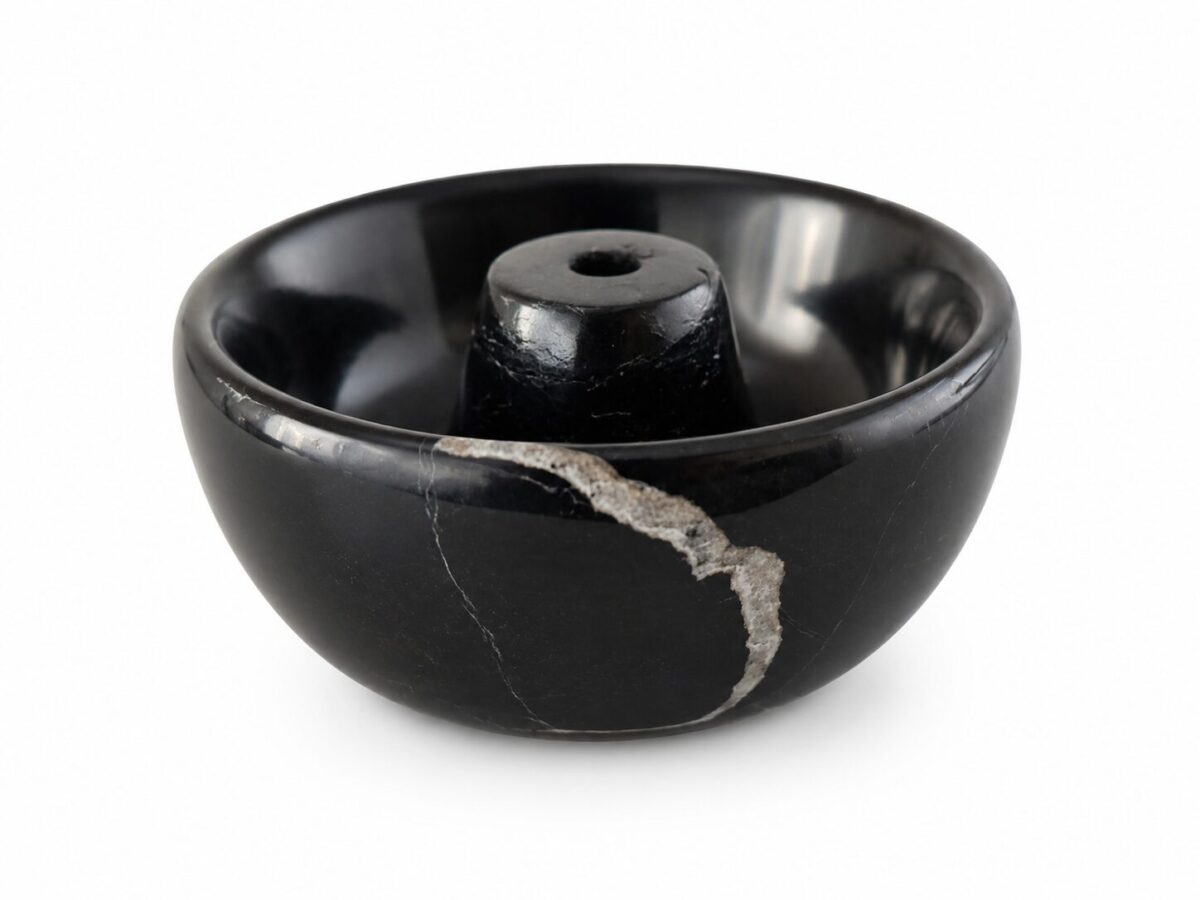 Porta Incienso Aura – Negro Ónix