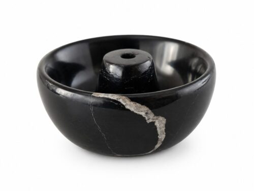 Porta Incienso Aura – Negro Ónix